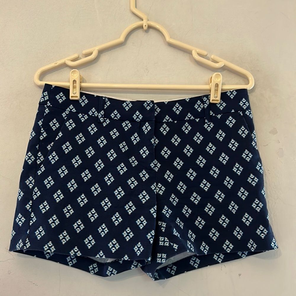 Kenar navy blue diamond pattern cotton shorts Size 2